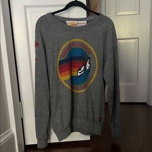 Aviator Nation Gray Crewneck with Colorful Logo